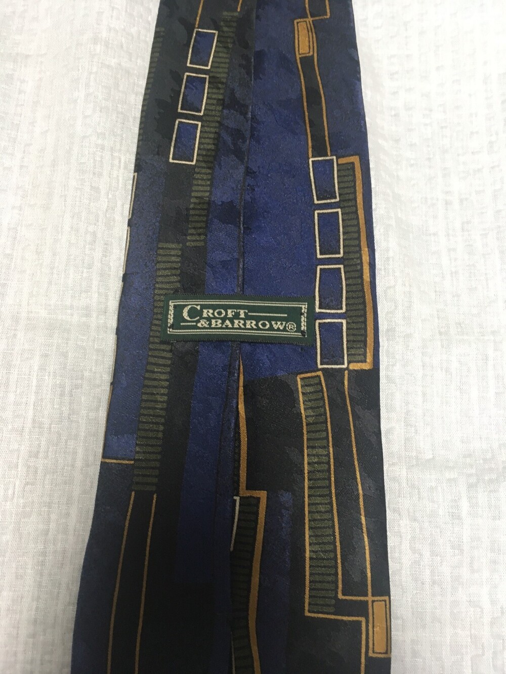 Croft and Barrow mens geometric pattern tie multicolor